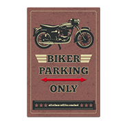 1059_Blechschild | Parkplatz nur für Biker
