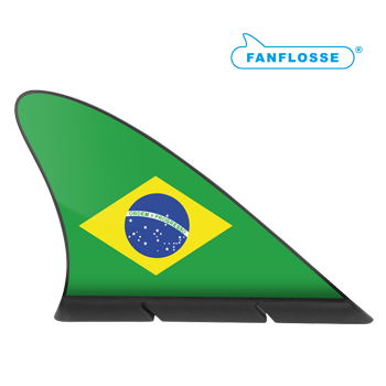 Fanflosse mit Brasilien Wappen