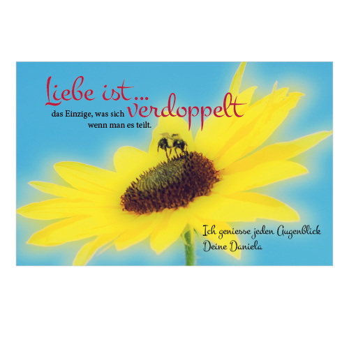 1007_Tee-Postkarte | Liebe verdoppelt...