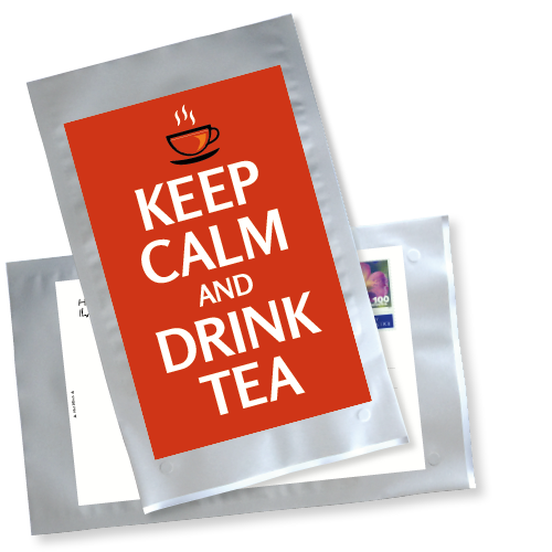 1033_Tee-Postkarte | Keep calm and drink tea - orange