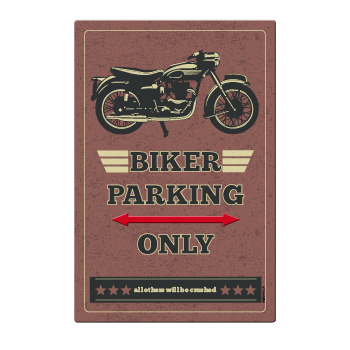 1059_Blechschild | Parkplatz nur für Biker