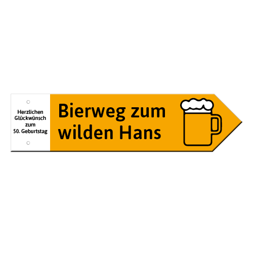 Wanderwegweiser ⭐ Bierweg ⭐ personalisierbar