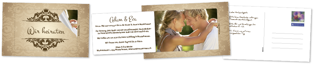 Double Thick Reveal Card als Einladungskarte ist eine auffallende Postkarte mit einem Geheimfach. Double Thick Reveal Card als Einladungskarte ist eine auffallende Postkarte mit einem Geheimfach.