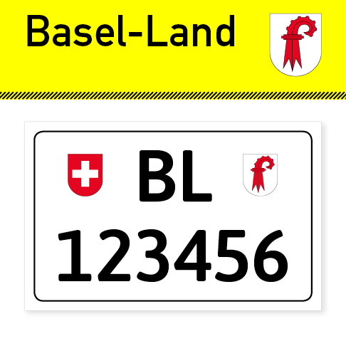 Schlüsselanhänger mit Kennzeichen von Basel-Land