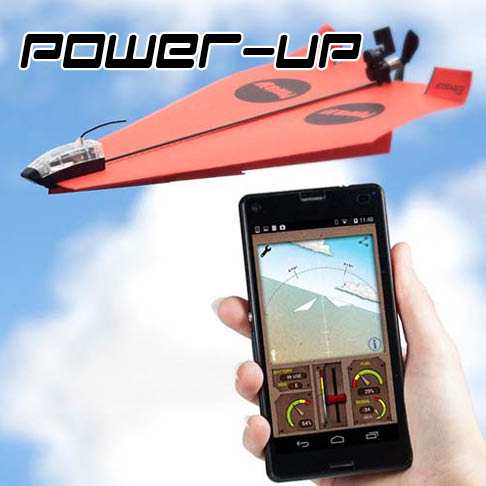 Power-Up, Smartphone gesteuerter Papierflieger für Gross und Klein