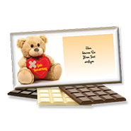 Foto-Schokolade 1116 | Gute Besserung mit Teddybär