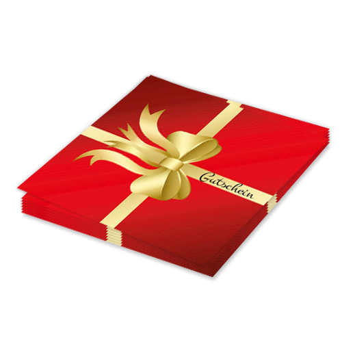 Geschenkgutschein 1113 | goldene Schlaufe
