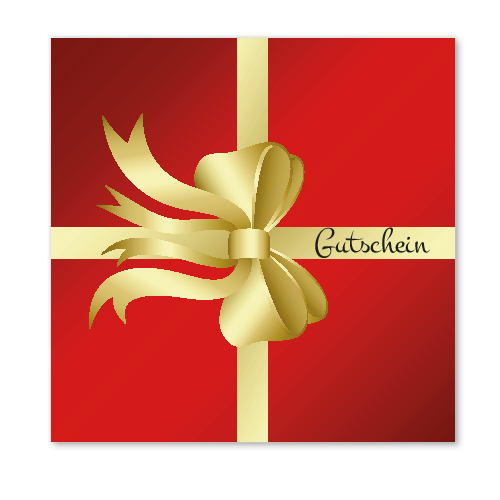 Geschenkgutschein 1113 | goldene Schlaufe