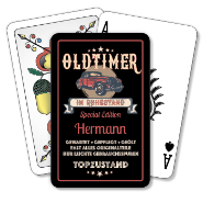 Jasskarten/Pokerkarten 1147 - Oldtimer im Ruhestand, personalisierbar