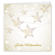 Weihnachtskarte mit bezaubernden Sternen